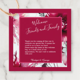 Etiquetas Para Recuerdos boda de floración rosa abstracta de color rosa pas