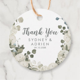 Etiquetas Para Recuerdos Boda de Floral de Invierno Gracias Por Favorecer E
