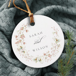 Etiquetas Para Recuerdos Boda de flores de flores de Rubor White Rustic Mea