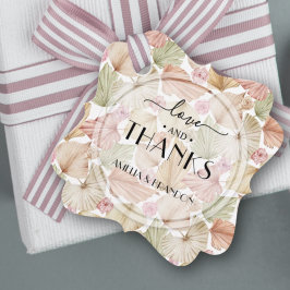 Etiquetas Para Recuerdos Boda de flores de hojas secas