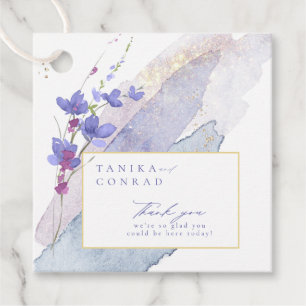 Etiquetas Para Recuerdos Boda de flores silvestres acuarela Gracias Peri ID