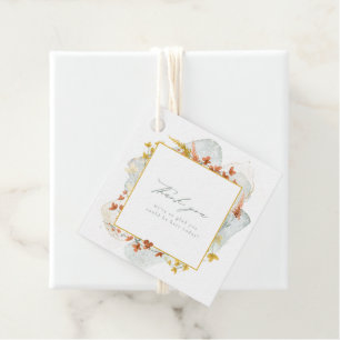 Etiquetas Para Recuerdos Boda de flores silvestres Marco de color de agua G