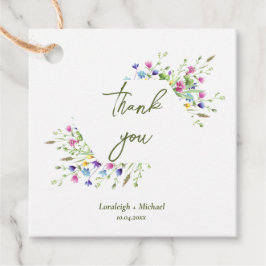 Etiquetas Para Recuerdos Boda de flores silvestres simples de moda