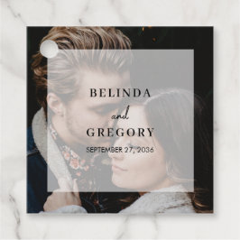 Etiquetas Para Recuerdos Boda de guión simple elegante de superposición de