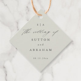 Etiquetas Para Recuerdos Boda de guiones de monograma