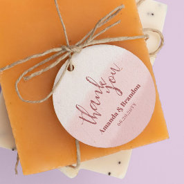 Etiquetas Para Recuerdos Boda de guiones negrita de Rubor Bloom Minimal Gra