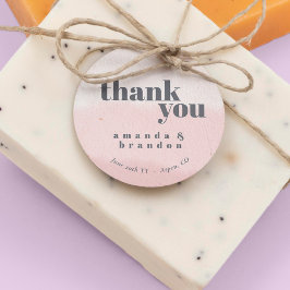 Etiquetas Para Recuerdos Boda de guiones negrita de Rubor Bloom Minimal Gra