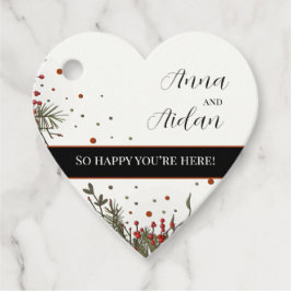 Etiquetas Para Recuerdos Boda de Invierno Floral Moderna Elegante Inspiraci