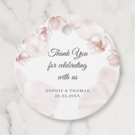 Etiquetas Para Recuerdos Boda de la acuarela de orquídeas rosadas