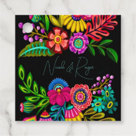 Etiquetas Para Recuerdos Boda de la Flora Colorida Mexicana