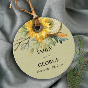 Etiquetas Para Recuerdos Boda DE LA FLORACIÓN DE COLOR DE AGUA AMARILLO DE 