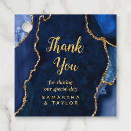 Etiquetas Para Recuerdos Boda de la Marina Azul y del Oro Agate Gracias