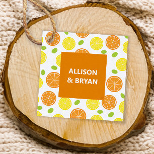 Etiquetas Para Recuerdos Boda de limón y Naranja o regalo de ducha de novia