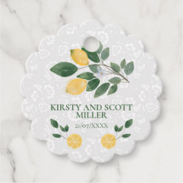 Etiquetas Para Recuerdos Boda de limones sicilianos acuarela