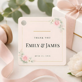 Etiquetas Para Recuerdos Boda de Lujo con Rubor
