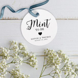 Etiquetas Para Recuerdos Boda de Menta para Ser Redondo