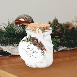 Etiquetas Para Recuerdos Boda de Navidades acuáticos de invierno Berries Pi