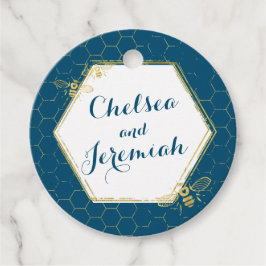 Etiquetas Para Recuerdos Boda de nombre personalizado de dorado Verde azula