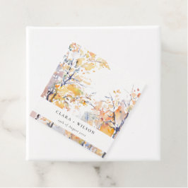 Etiquetas Para Recuerdos Boda de paisajes de otoño de otoño ruidoso pastel 