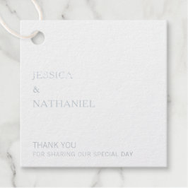 Etiquetas Para Recuerdos Boda de plata moderna simple gracias
