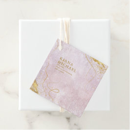 Etiquetas Para Recuerdos Boda de resumen de oro de líneas finas V1 Mauve ID