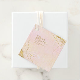 Etiquetas Para Recuerdos Boda de resumen de oro de líneas finas V1 Rubor ID