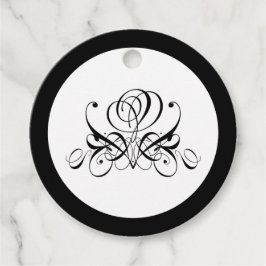 Etiquetas Para Recuerdos Boda de Rosa negro caligrafía