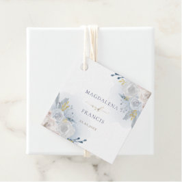 Etiquetas Para Recuerdos boda de rosas azul pálido