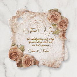 Etiquetas Para Recuerdos Boda de Rosas de color suave