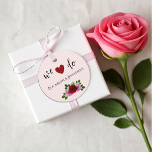 Etiquetas Para Recuerdos Boda de rosas rojas y rosas
