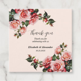 Etiquetas Para Recuerdos boda de rosas rosadas y rojas bonitos