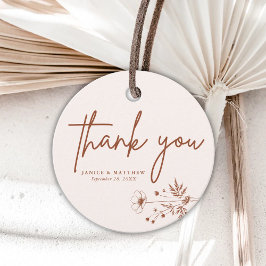 Etiquetas Para Recuerdos Boda de Rustic Wildflower Terracotta Boho
