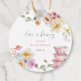 Etiquetas Para Recuerdos Boda de té de flores silvestres de amor en ebullic