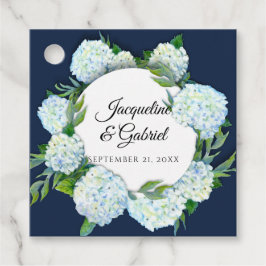 Etiquetas Para Recuerdos Boda de vegetación de hojas de hidrangea blanca fl