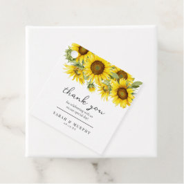 Etiquetas Para Recuerdos Boda de verano elegante con girasoles