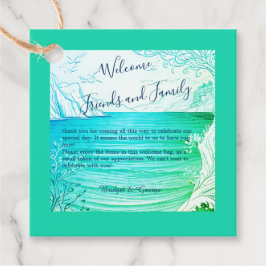 Etiquetas Para Recuerdos boda de vibración de la costa azul