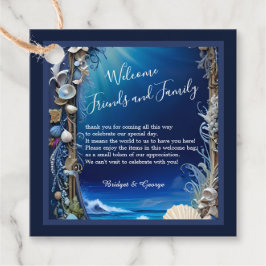 Etiquetas Para Recuerdos boda de vibración de la costa azul