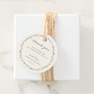 Etiquetas Para Recuerdos BODA de Wreath de Flor Silvestre VERONA