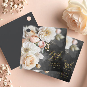 Etiquetas Para Recuerdos Boda del drama floral gracias a Charcoal ID1022