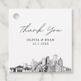 Etiquetas Para Recuerdos Boda del horizonte de Detroit