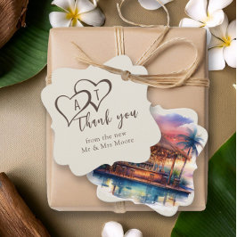 Etiquetas Para Recuerdos Boda del Sunset Rustic Beach Bar