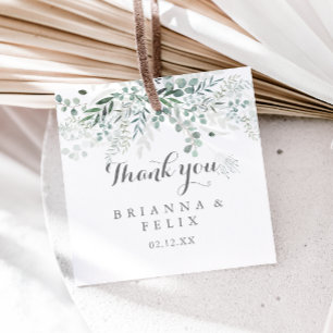 Etiquetas Para Recuerdos Boda Eucalyptus de Verdemia minimalista