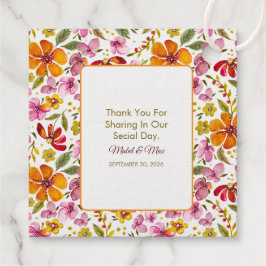 Etiquetas Para Recuerdos Boda Floral Acuarela Personalizada