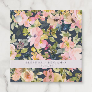 Etiquetas Para Recuerdos Boda floral acuarela personalizada rosa elegante n