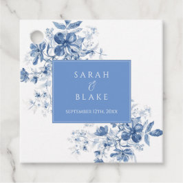 Etiquetas Para Recuerdos Boda Floral de Blue Toile