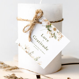 Etiquetas Para Recuerdos Boda floral de color blanco moderno