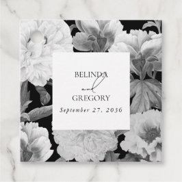 Etiquetas Para Recuerdos Boda Floral de color de agua para personas negras