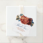 Etiquetas Para Recuerdos Boda Floral Navy Blue Terracotta Gracias<br><div class="desc">Pampas hierba y terracota y flores azul marino exóticos etiquetas de favores de boda</div>