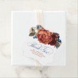 Etiquetas Para Recuerdos Boda Floral Navy Blue Terracotta Gracias<br><div class="desc">Pampas hierba y terracota y flores azul marino exóticos etiquetas de favores de boda</div>