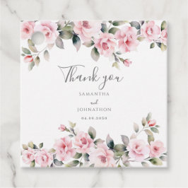 Etiquetas Para Recuerdos Boda floral rosa elegante
